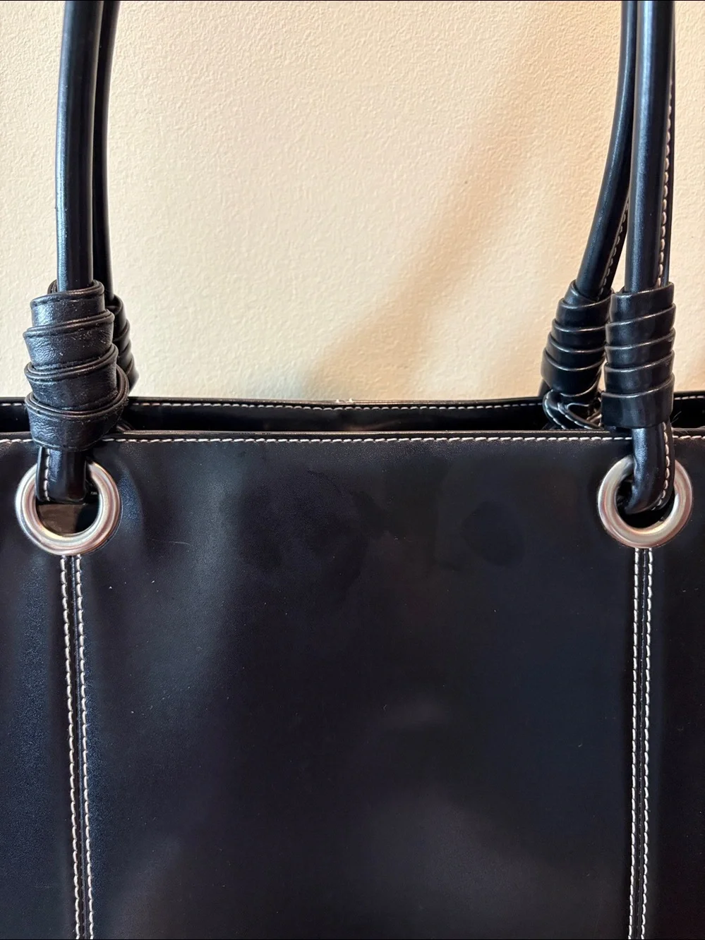 Wilsons Leather Tote Bag  shoulder bag  business case smooth & structured  black